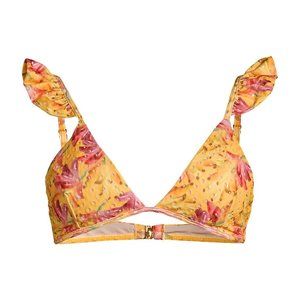 NWT FARM RIO Banana Print Bikini Top XS